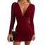 "Scarlett" Deep V Ruched Mini Dress
