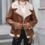 "Ava" Shearling-Lined Bomber Jacket