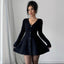 Alora | V-Neck Knit Mini Dress