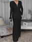 "Elise" Draped Maxi Gown