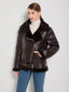 "Elena" Faux Shearling Bomber Jacket
