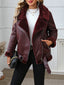 "Ava" Shearling-Lined Bomber Jacket
