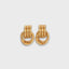 Nela – Filigree Knot Earrings in Gold Finish
