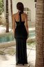 Elvorya | Espresso Mesh Maxi Dress
