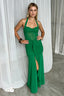 Elvorya | Espresso Mesh Maxi Dress