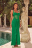 Elvorya | Espresso Mesh Maxi Dress