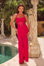 Elvorya | Espresso Mesh Maxi Dress