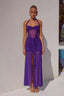 Elvorya | Espresso Mesh Maxi Dress