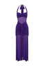 Elvorya | Espresso Mesh Maxi Dress