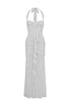 Elvorya | Espresso Mesh Maxi Dress