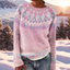 Elizabeth - Soft Knit Sweater with Traditional Woven Shoulder Detail