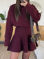Aria | Cozy Knit Two-Piece Sweater &amp; Skirt Set