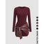 "Gia" Faux Leather Bow Mini Dress