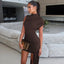 Avelora | High Neck Bodycon Mini Dress
