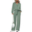 Kaia | Chic Half-Zip Sweatsuit with Wide-Leg Pants & Pockets