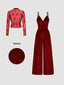 "Elara" 2-Piece Chic Mesh & Knit Jumpsuit Set