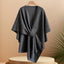 Oversized Belted Knit Cape