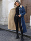 "Delaney" Faux Shearling-Lined Denim Coat