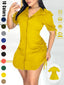 Zyanna | Short Sleeve Button-Up Dress with Waist Tie