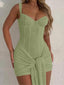 Luvoria | Corset Lace Mini Dress with Side Drape