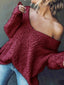"Vivi" Slouchy Off-Shoulder Knit Sweater