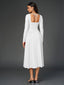 "Vienna" Long Sleeve Off-Shoulder Midi Dress