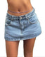 👖 Lena | Low-Rise Denim Mini Skirt
