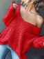 "Vivi" Slouchy Off-Shoulder Knit Sweater