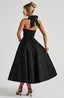 Effie | Plunge Halter Midi Dress