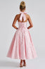 Effie | Plunge Halter Midi Dress