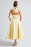 Effie | Plunge Halter Midi Dress
