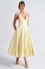 Effie | Plunge Halter Midi Dress