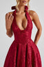 Effie | Plunge Halter Midi Dress