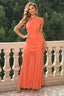 "Zyora" One-Shoulder Pleated Maxi Dress