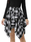 Taryn | Asymmetrical Plaid Grunge Skirt