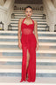 Elvorya | Espresso Mesh Maxi Dress