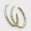 Solenya – Golden Hoop Earrings with Iridescent Light Stones