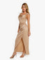 “Xena” Satin Draped Gown