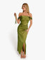 “Xena” Satin Draped Gown