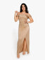 “Xena” Satin Draped Gown
