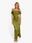 “Xena” Satin Draped Gown