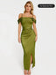 “Xena” Satin Draped Gown