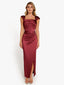 “Xena” Satin Draped Gown