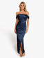 “Xena” Satin Draped Gown