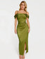 “Xena” Satin Draped Gown