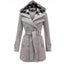 Melrose - Elegant Belted Hooded Coat