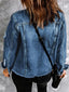 "Classic Edge" Distressed Denim Jacket