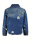 "Classic Edge" Distressed Denim Jacket