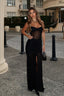 Elvorya | Espresso Mesh Maxi Dress