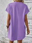 Aurelia | Round Neck Short Sleeve Mini Dress